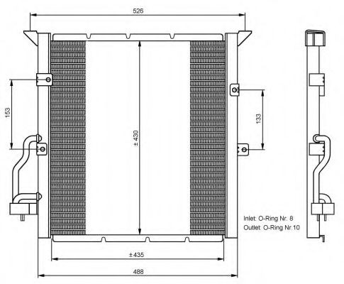 NRF Air conditioning condenser Article number: 35107 cheaply