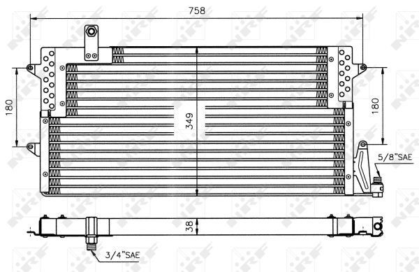 NRF Air conditioning condenser Article number: 35534 cheaply