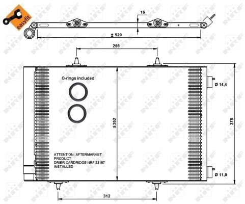NRF Air conditioning condenser Article number: 35779 cheaply