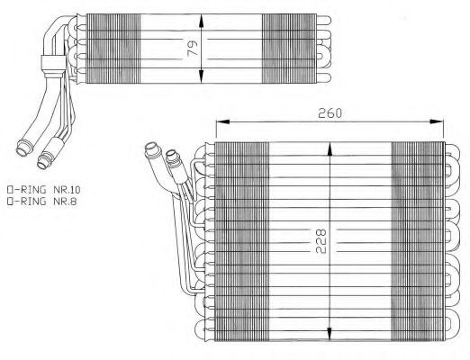 NRF Air conditioning evaporator Article number: 36023 cheaply