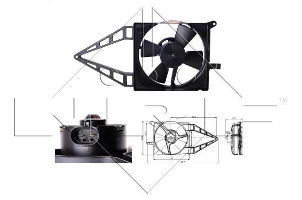 NRF Fan, radiator Article number: 47020 cheaply