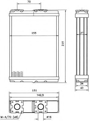 NRF Heater matrix Article number: 52102 cheaply
