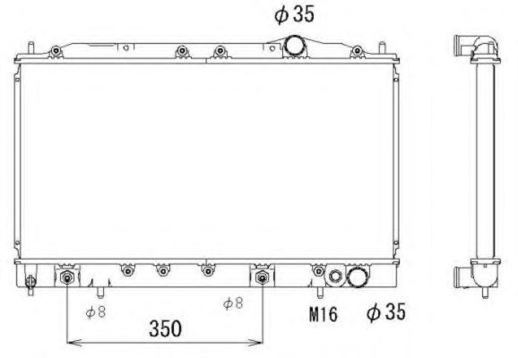 NRF Engine radiator Article number: 53320 cheaply
