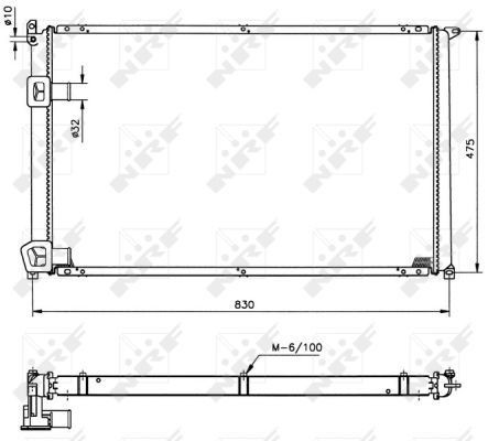 NRF Engine radiator Article number: 58212 cheaply