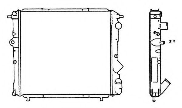 NRF Engine radiator Article number: 58933 cheaply