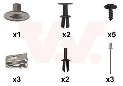 VAN WEZEL Mounting Kit, mud guard Article number: 0335796 cheaply