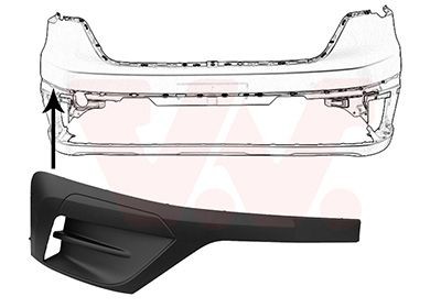 VAN WEZEL Bumper moulding Article number: 4423582 cheaply