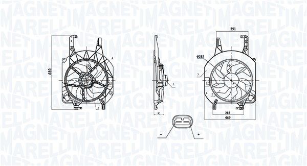 MAGNETI MARELLI Fan, radiator Article number: 069422902010 cheaply