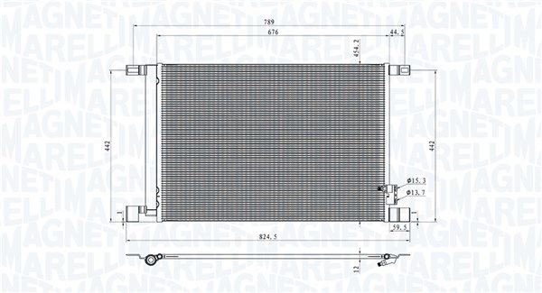 MAGNETI MARELLI Air conditioning condenser Article number: 350203010600 cheaply