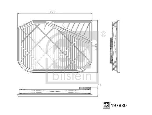 FEBI BILSTEIN Luftfilter Varenummer: 197830 billige