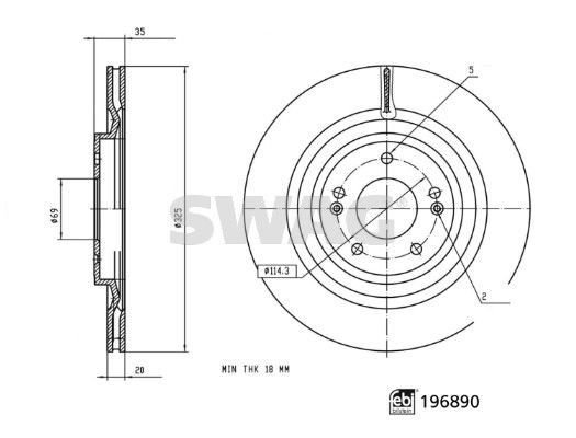 SWAG Brake disc Article number: 33 11 2373 cheaply