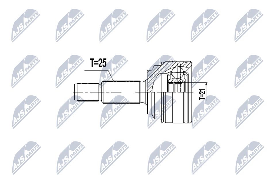 NTY Joint kit, drive shaft Article number: NPZ-FR-059 cheaply