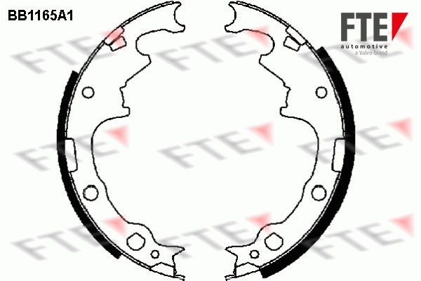 FTE Brake Shoe Set Article number: BB1165A1 cheaply