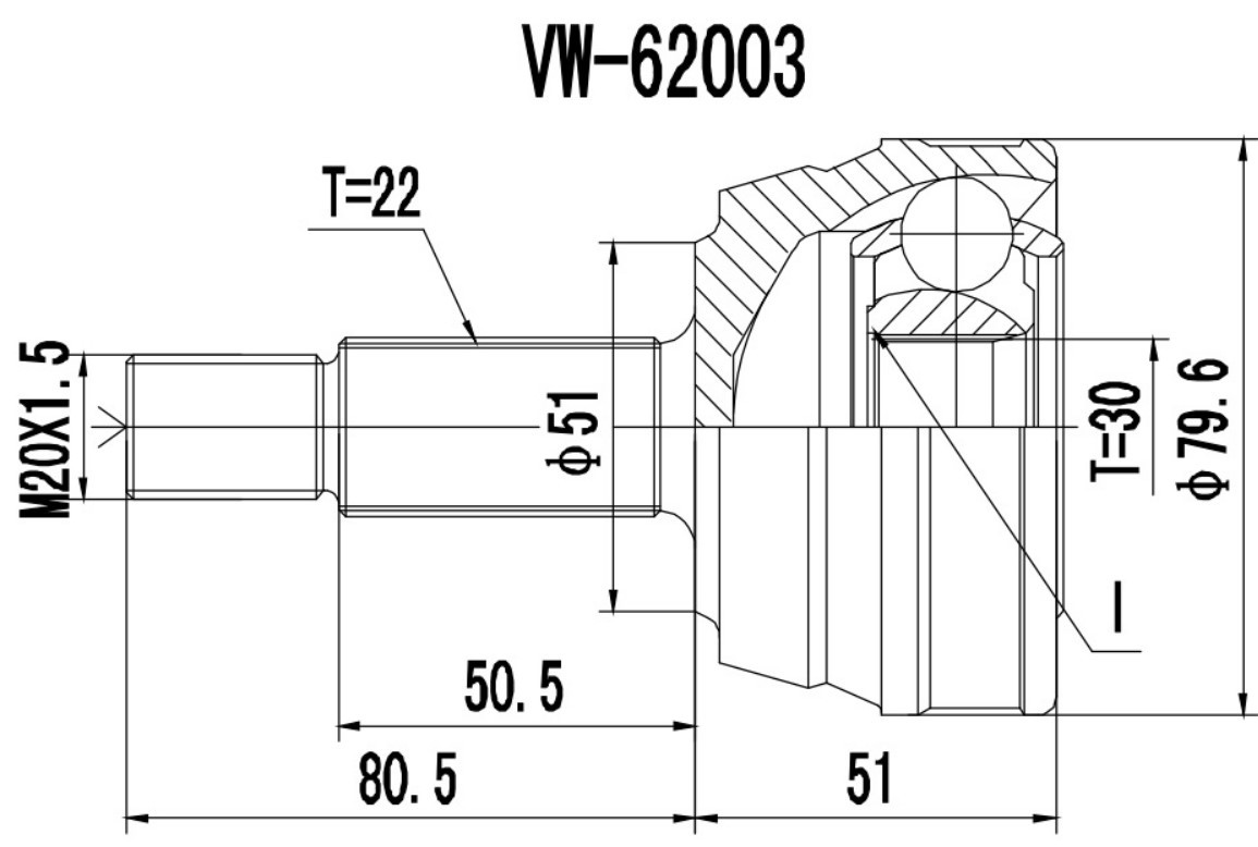 PROCARO Joint kit, drive shaft Article number: 77-VW-090 cheaply