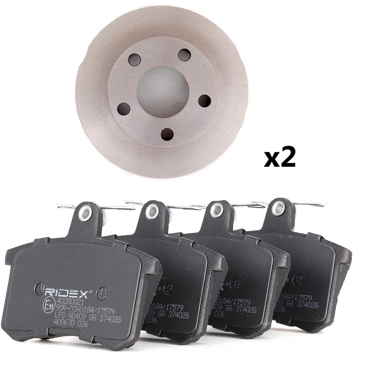 RIDEX Brake discs and pads set Article number: 3405B3401 cheaply