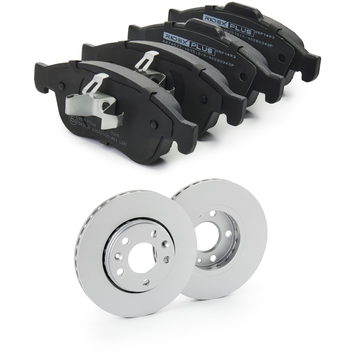 RIDEX PLUS Brake discs and pads set Article number: 3405B0228P cheaply