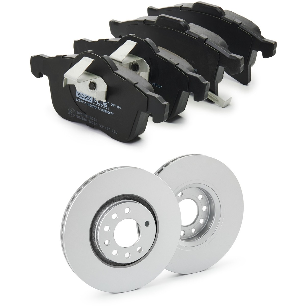 RIDEX PLUS Brake discs and pads set Article number: 3405B0223P cheaply