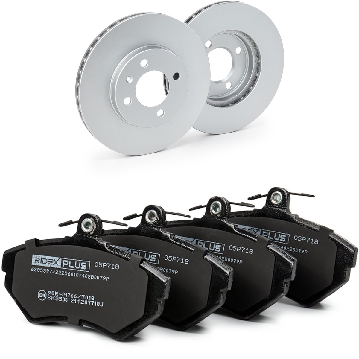 RIDEX PLUS Brake discs and pads set Article number: 3405B0097P cheaply