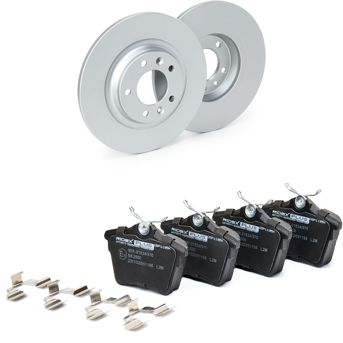 RIDEX PLUS Brake discs and pads set Article number: 3405B0951P cheaply