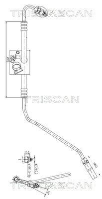 TRISCAN Hydraulic Hose, steering system Article number: 8516 29023 cheaply