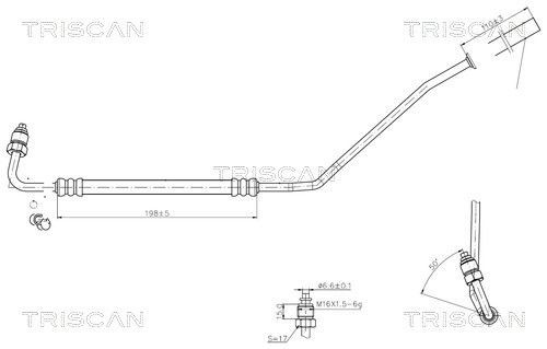 TRISCAN Hydraulic Hose, steering system Article number: 8516 29027 cheaply