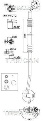 TRISCAN High- / Low Pressure Line, air conditioning Article number: 9010 16007 cheaply