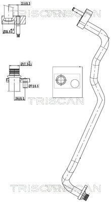 TRISCAN High- / Low Pressure Line, air conditioning Article number: 9010 16019 cheaply
