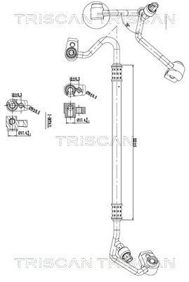 TRISCAN High- / Low Pressure Line, air conditioning Article number: 9010 16037 cheaply