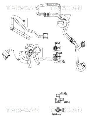 TRISCAN High- / Low Pressure Line, air conditioning Article number: 9010 16039 cheaply