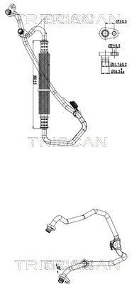 TRISCAN High- / Low Pressure Line, air conditioning Article number: 9010 28018 cheaply