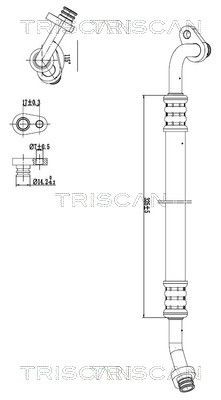 TRISCAN High- / Low Pressure Line, air conditioning Article number: 9010 28030 cheaply