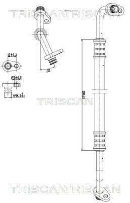 TRISCAN High- / Low Pressure Line, air conditioning Article number: 9010 28035 cheaply