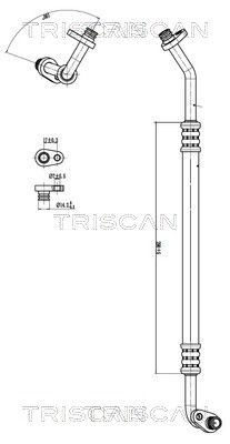 TRISCAN High- / Low Pressure Line, air conditioning Article number: 9010 28053 cheaply