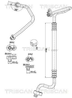 TRISCAN High- / Low Pressure Line, air conditioning Article number: 9010 29032 cheaply