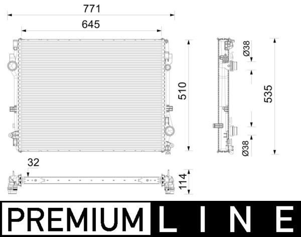 MAHLE ORIGINAL Engine radiator Article number: CR 2787 000P cheaply