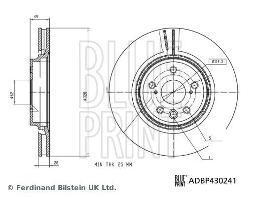BLUE PRINT Brake disc Article number: ADBP430241 cheaply