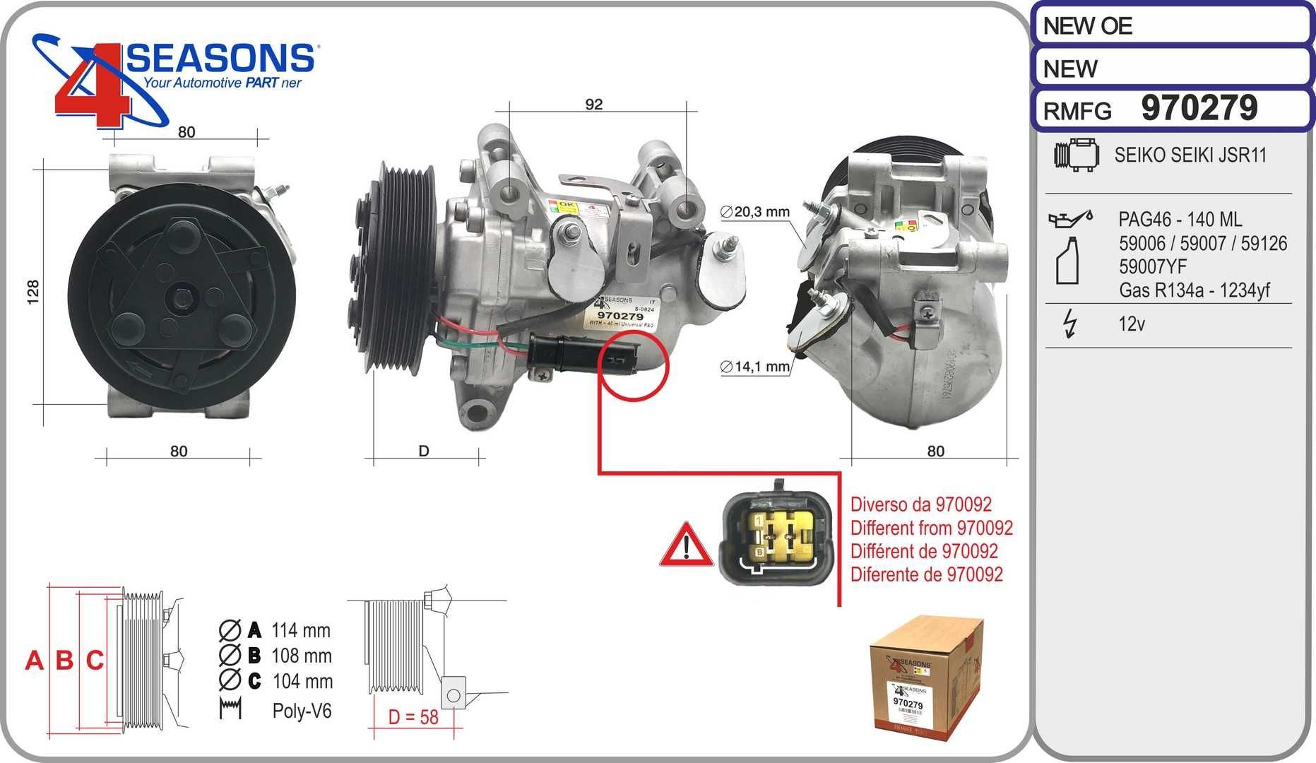 AHE Air conditioning compressor Article number: 970279 cheaply