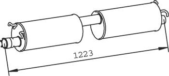 DINEX Middle silencer Article number: 32334 cheaply