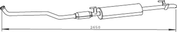 DINEX Rear silencer Article number: 56317 cheaply
