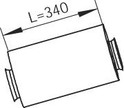 DINEX Middle- / End Silencer Article number: 80452 cheaply