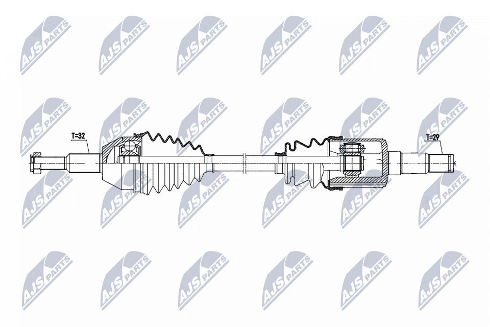 NTY Drive shaft Article number: NPW-CH-159 cheaply