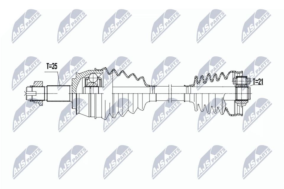 NTY Drive shaft Article number: NPW-FT-091 cheaply