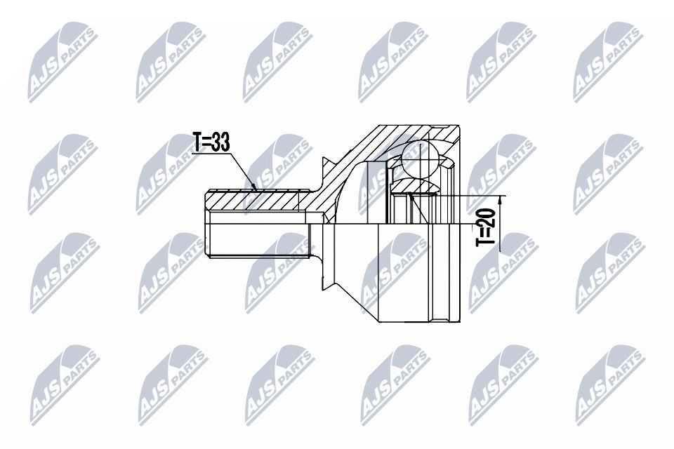 NTY Joint kit, drive shaft Article number: NPZ-RE-066 cheaply