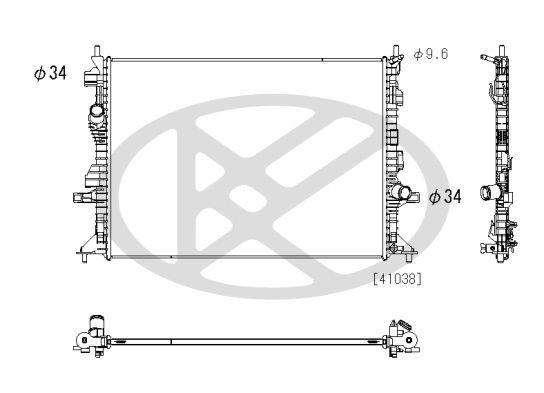 KOYORAD Engine radiator Article number: PL323902 cheaply