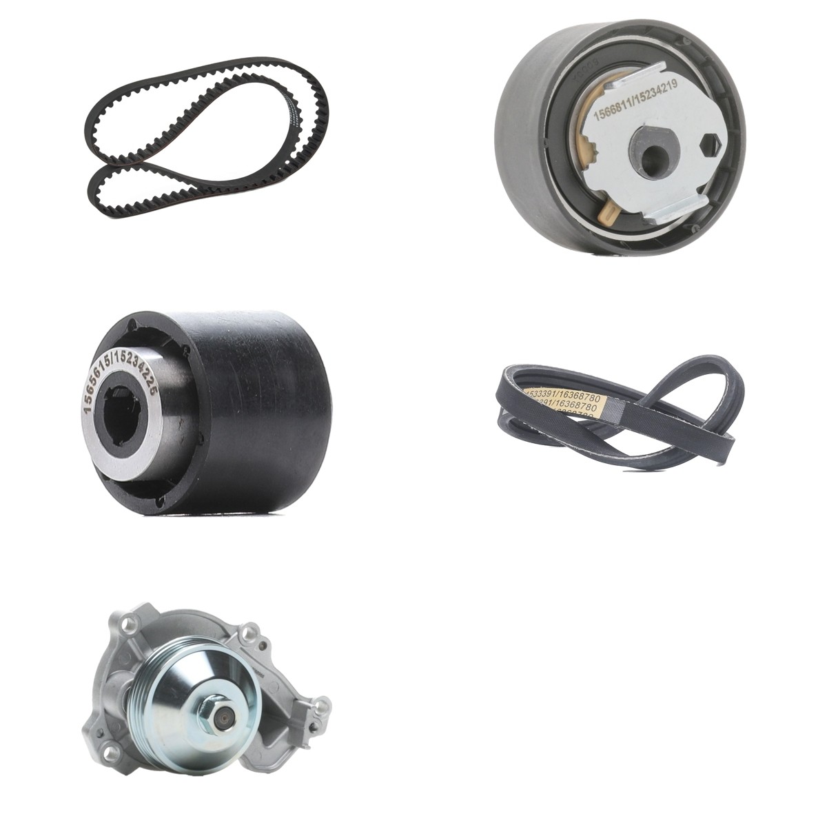 RIDEX Water pump and timing belt kit Article number: 3096W0736 cheaply