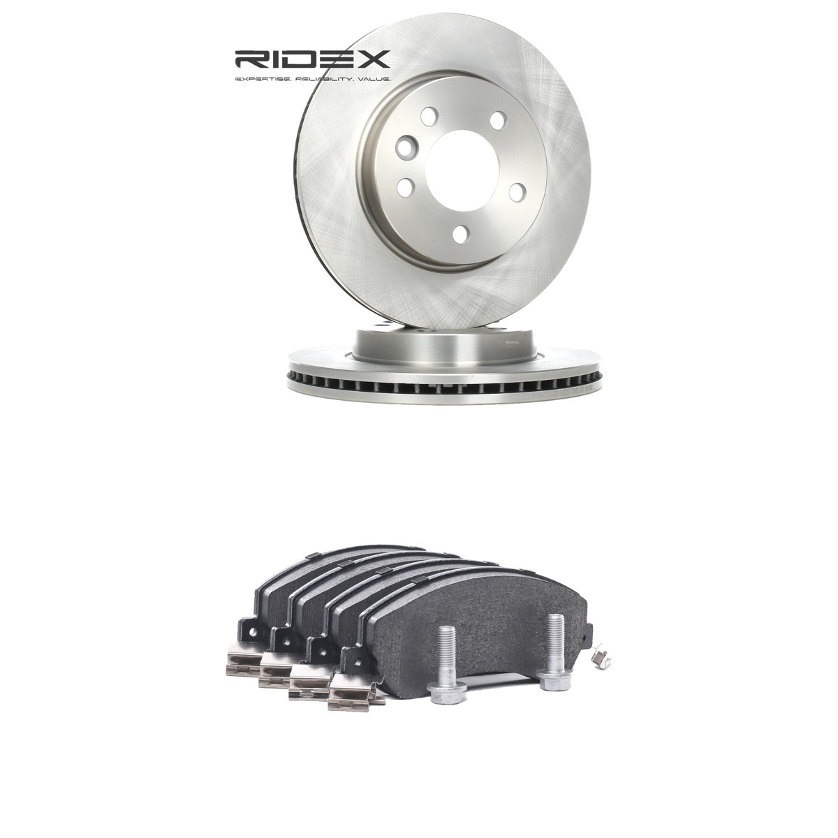 RIDEX Brake discs and pads set Article number: 3405B3510 cheaply