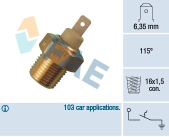 FAE 35070 Temperature Switch, coolant warning lamp BETA 2000 i.e. (828.BC) 122 PS Petrol 1984