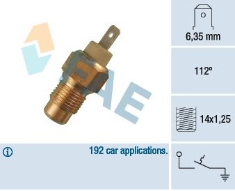 FAE 35180 Temperature Switch, coolant warning lamp C15 1.0 45 PS Petrol 2006