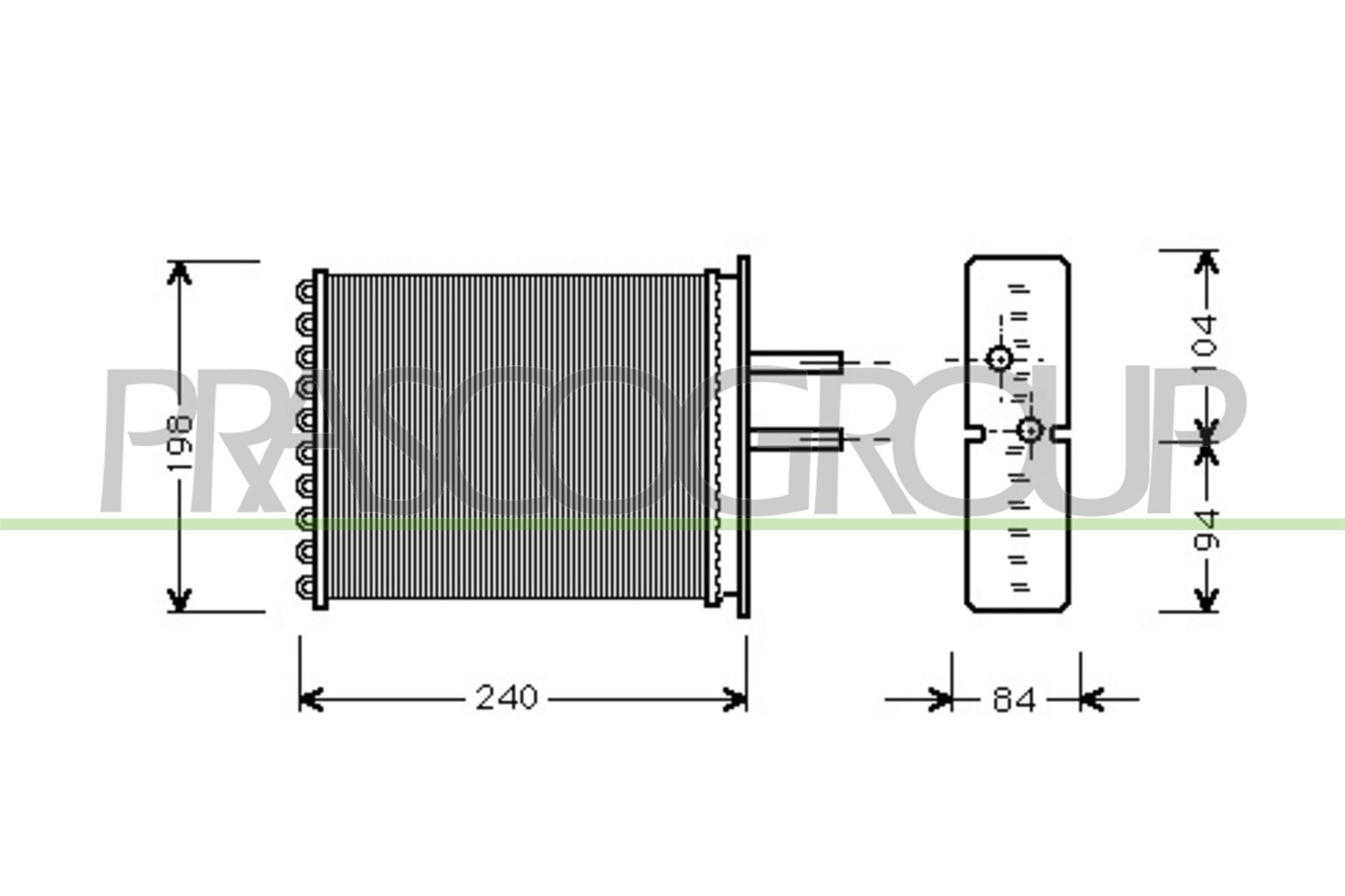 PRASCO Engine radiator Article number: FT124R101 cheaply