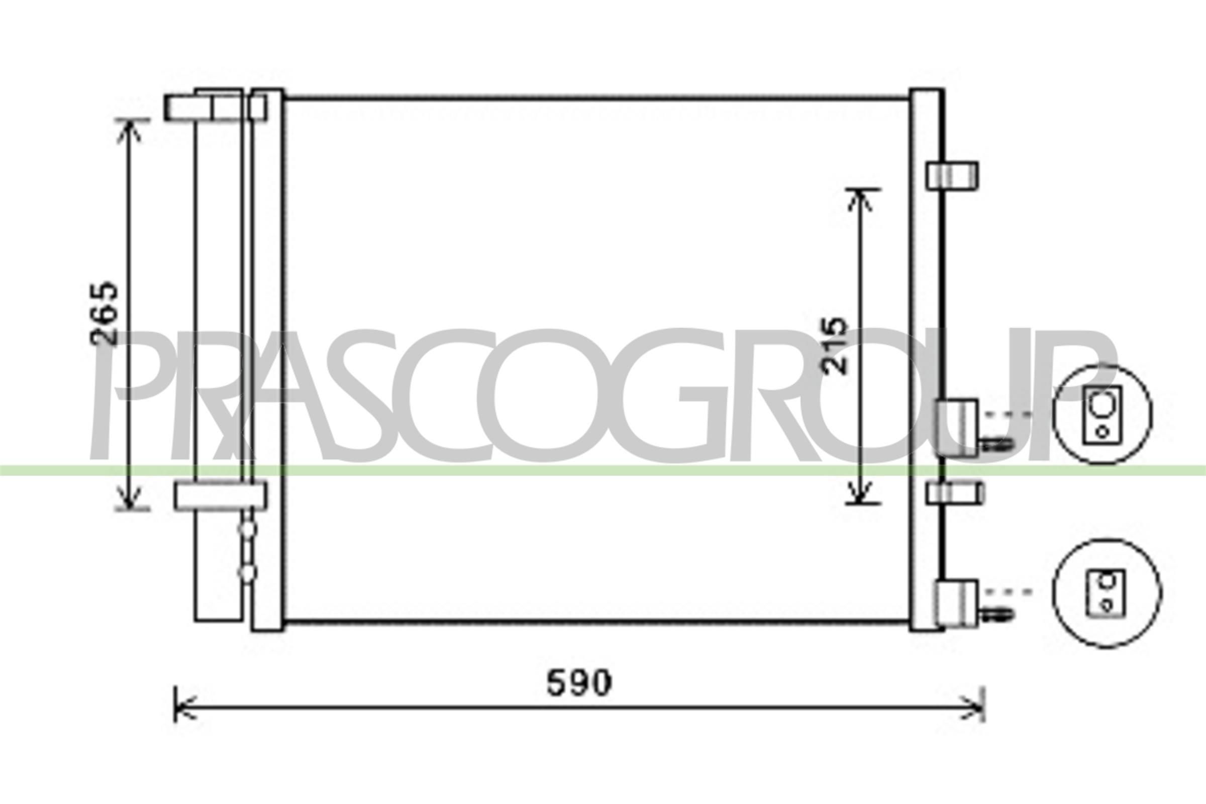 PRASCO Engine radiator Article number: FT900R002 cheaply